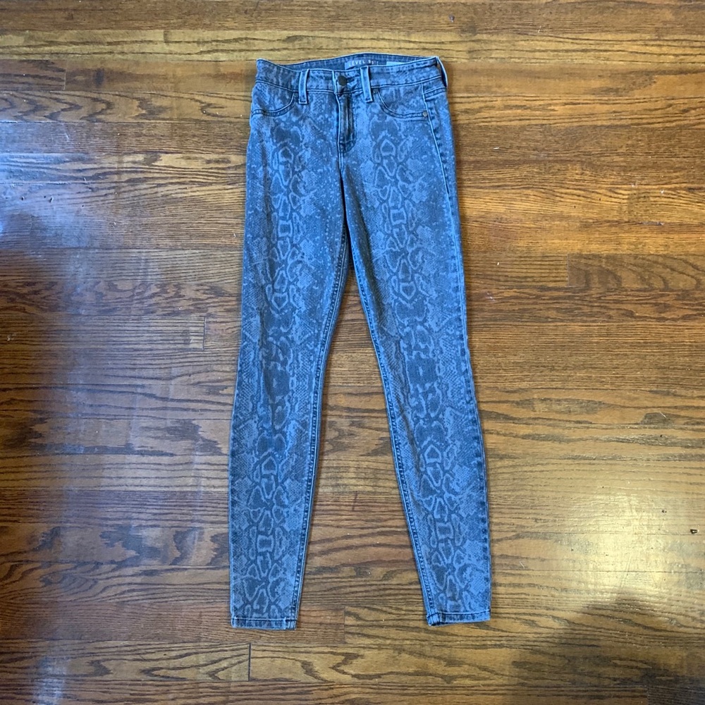 Level 99 size 24 grey snake print pants